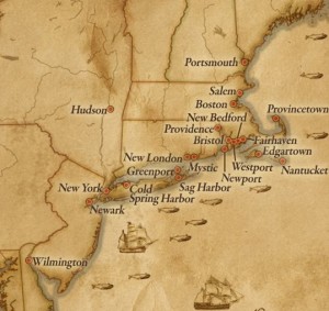 Whaling Map East Coast US